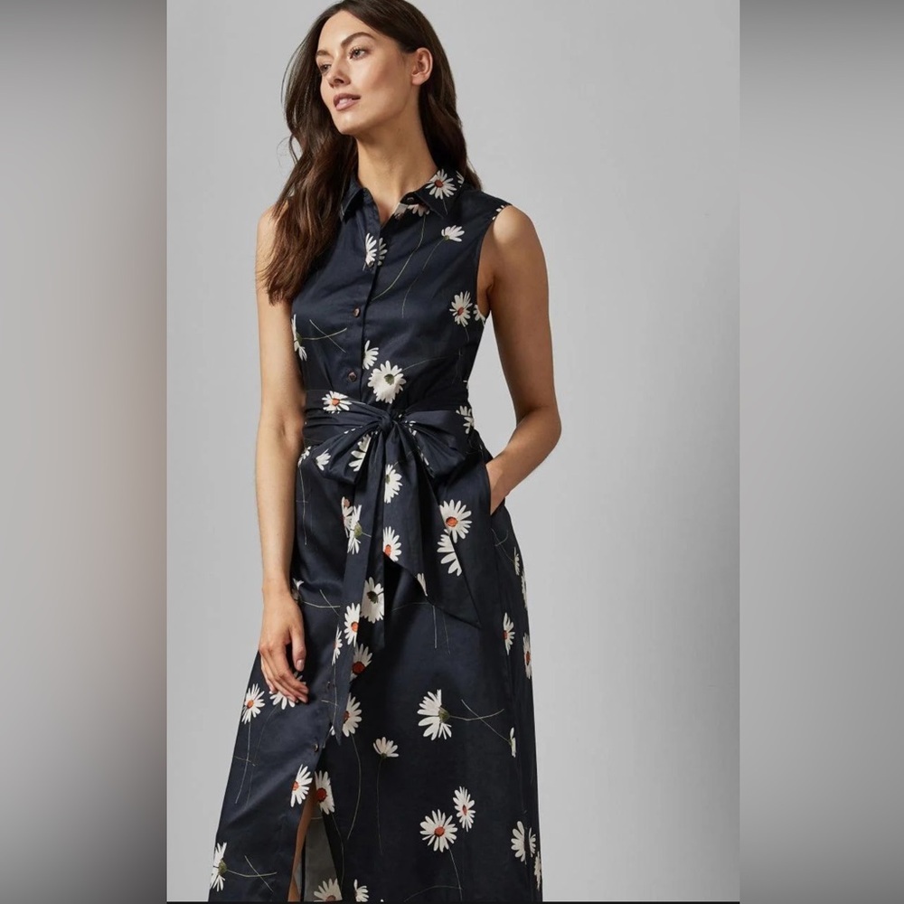 Ted Baker Bonina Midi Shirt Dress in Daisy Print Size 2